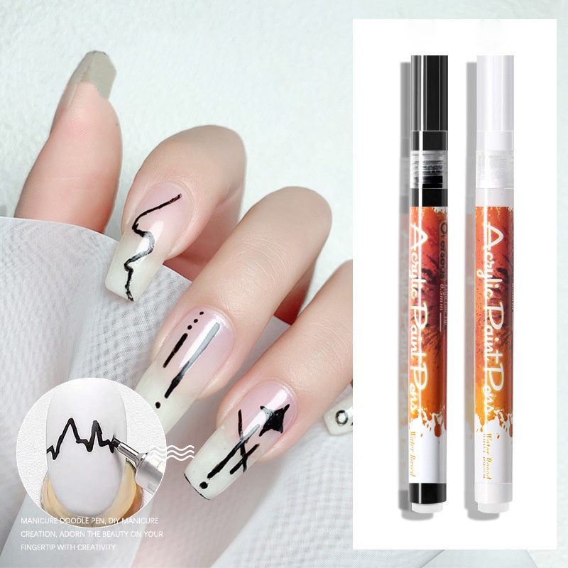 Nail Art Pen lukis nailart dekorasi Waterproof