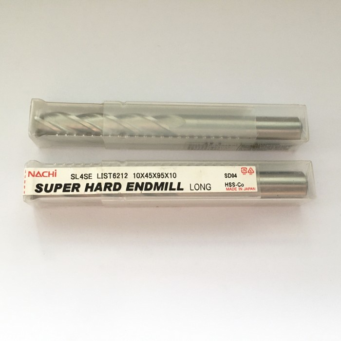 Nachi Super Hard Endmill Long 10 mm 4 flute HSS-Co Endmill 10X45X95