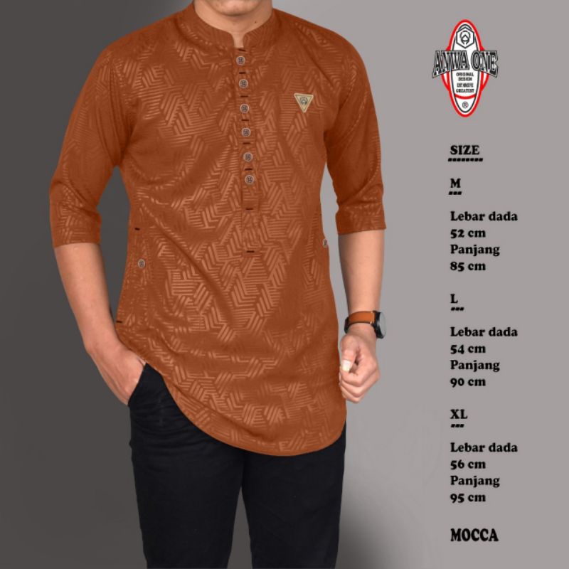 Baju Koko Muslim Pria Koko Qurta Pakistan Embos Anwa one