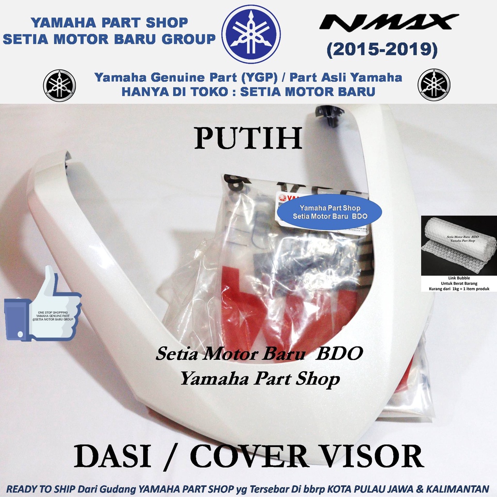 Cover Visor Dasi Front Alis Putih Nmax N Max Vva Old Lama Asli Yamaha Bandung