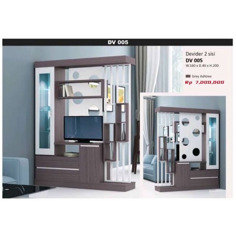 Lemari Penyekat Pembatas Ruangan 2 Sisi Divider Siantano DV 005