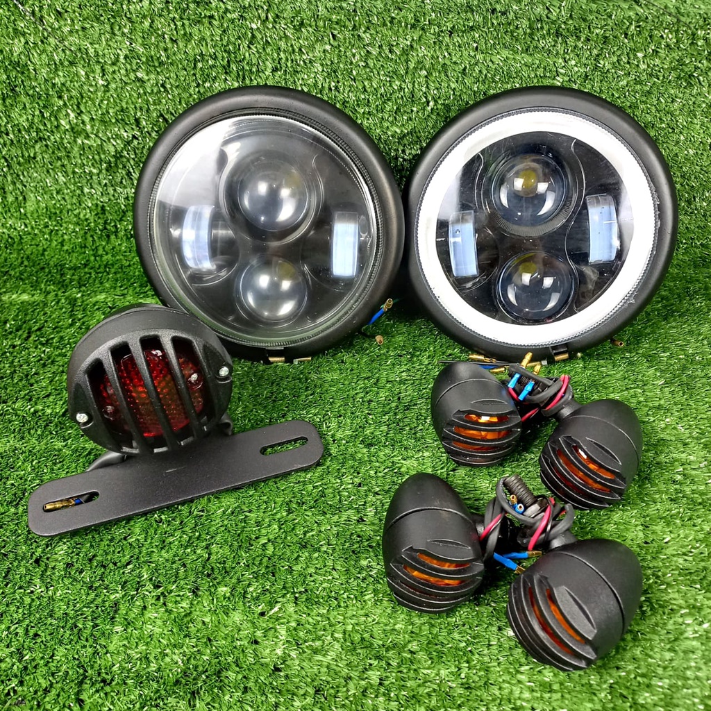 Paket headlamp japs Lampu daymaker set Riting grill stopan japstyle gl scorpio thunder custom