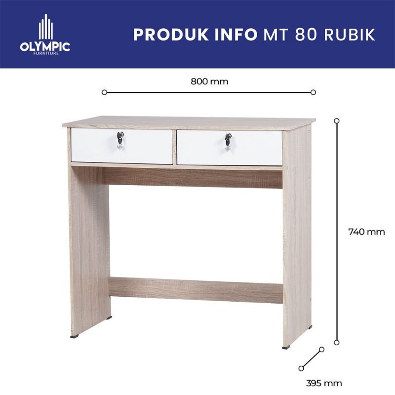 Meja belajar olympic MT 80 Rubik