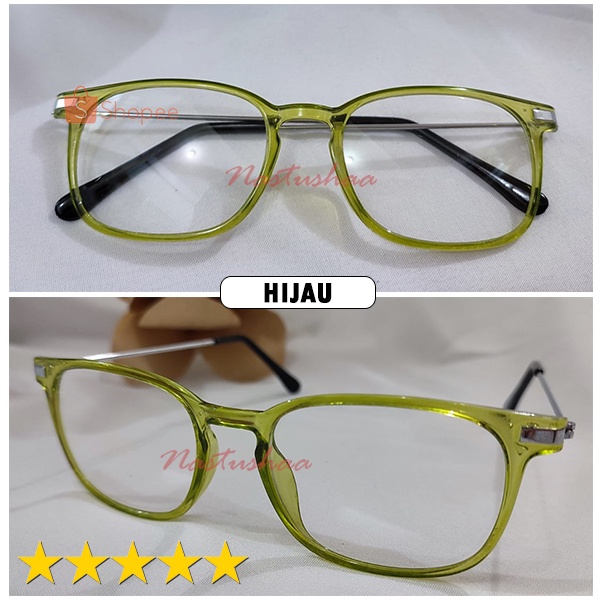 Kacamata Fashion Pria dan Wanita Kacamata Transparan Gaya Kacamata Fashion Korea Kaca mata Gaya Cewek Cowok Kacamata Normal Glasses Kaca mata biasa Eyeglasses Unisex