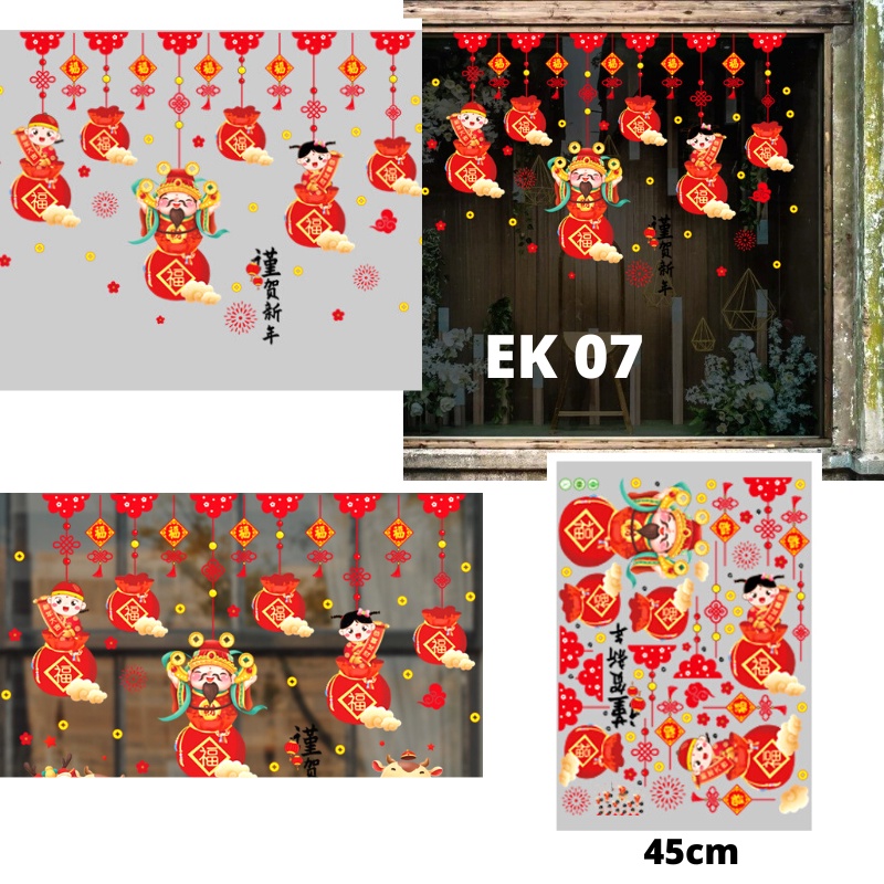 WALL STICKER STIKER DINDING IMLEK IMLEX WALLSTICKER WALLSTIKER TAHUN BARU CINA CHINA CHINESE NEW YEAR 2023 WALLPAPER UNTUK DEKORASI UNTUK TEMBOK LEMARI RUMAH FU PINTU JENDELA KACA DEKOR RUANG TAMU KELUARGA TEMPELAN HIASAN IMLEK IMLEX NATAL 2022 2023 MURAH