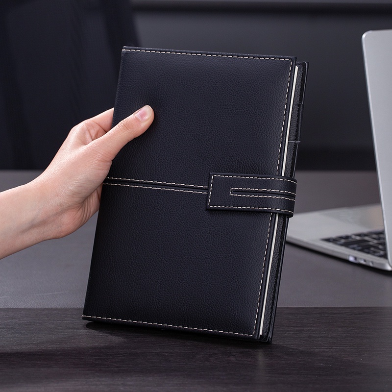 

[Whispers] Deli Leather Cover Notebook / Buku Catatan / Agenda Sampul Kulit A5 120 Lembar Magnetic