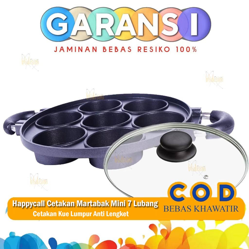 HAPPYCALL Cetakan Kue Lumpur Martabak Mini 7 Lubang