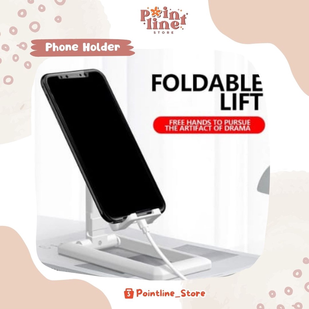 STAND HP LIPAT MEJA UNIVERSAL HOLDER DUDUKAN HANDPHONE FOLDING DESKTOP ADJUSTABLE HOLDER HP