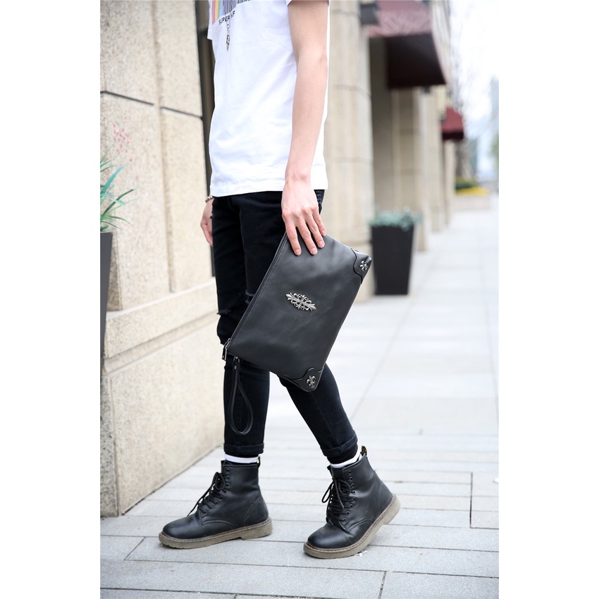 wajib punya clutch mini fashion original bag dompet trendy y4f7 coach tas tangan pria kulit pu