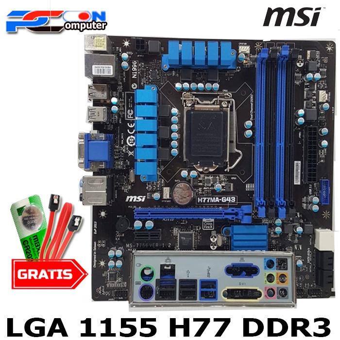 MOBO intel Soket LGA H77 Vga onboard Msi