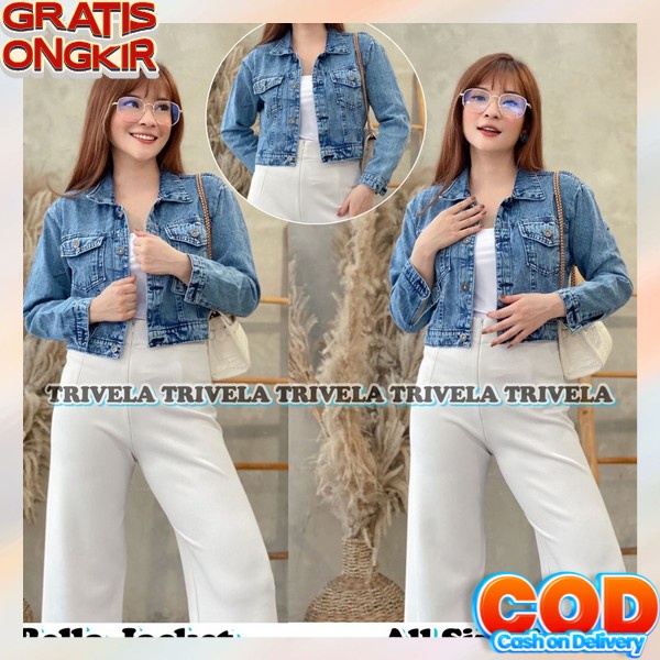 Jaket Jeans Wanita Polos Jacket Denim Levis Cewek Premium Import Cn380 Jaket Jeans Cakar Suzzie Vict