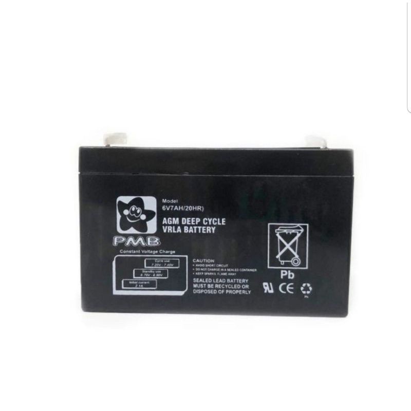 AKI/ACCU/BATERAI KERING ORI PMB 6VOLT 7Ah