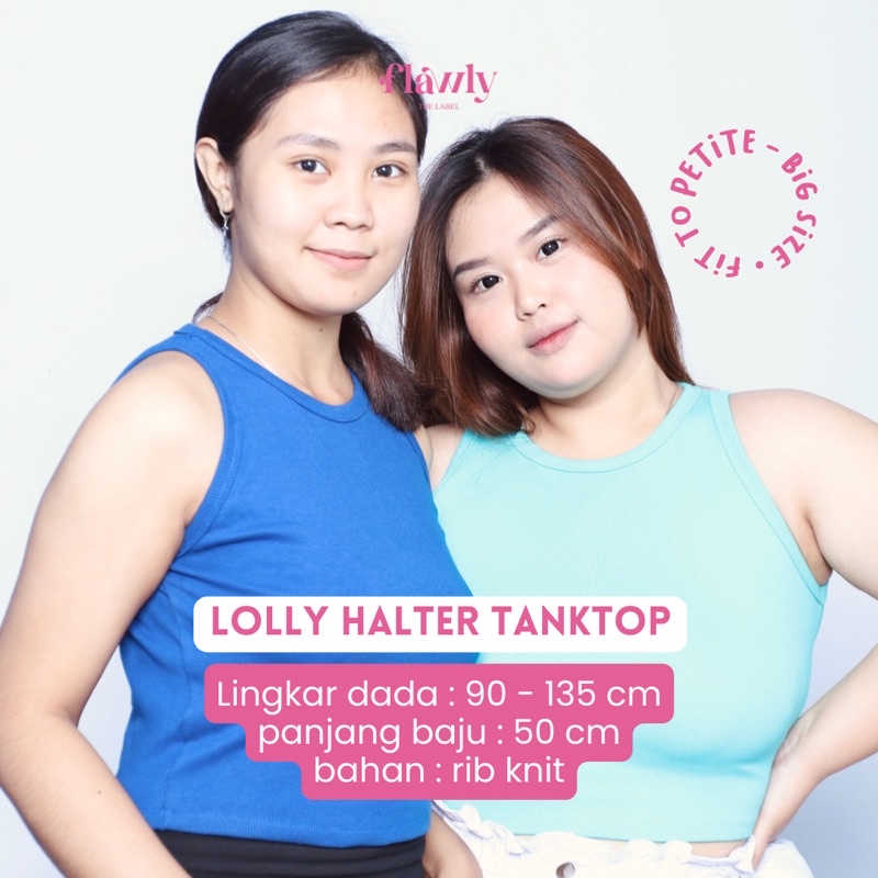 LOLLY HALTER TANKTOP |  BIG SIZE | TANK TOP BIG SIZE | TANK TOP BRA | TANK TOP JUMBO | TANKTOP | TAN