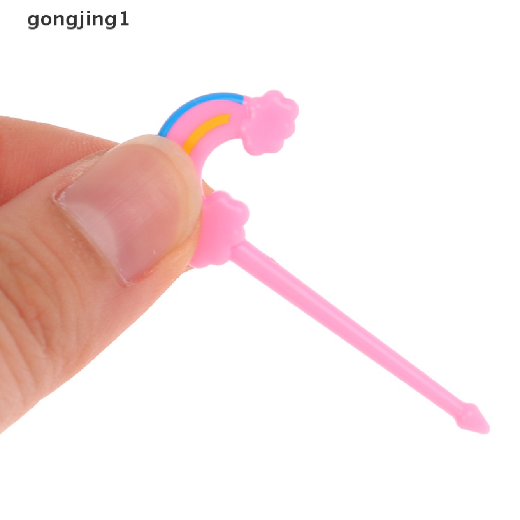 Set Garpu Buah Bentuk Hewan Unicorn Untuk Makan Siang