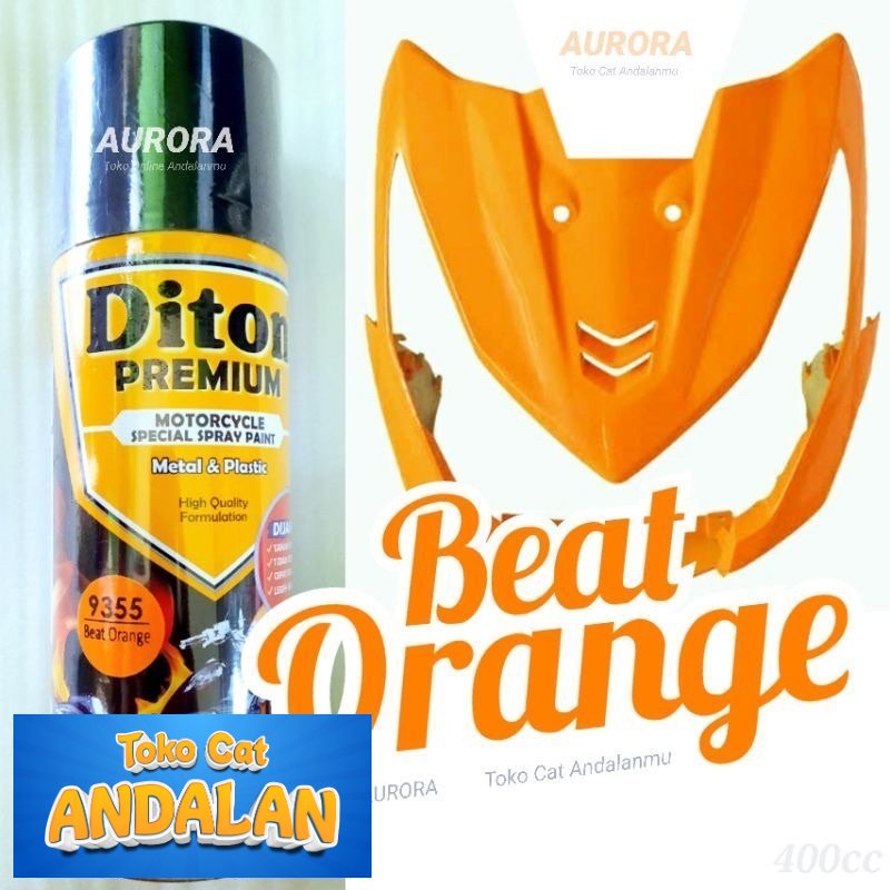

Pilox Diton Premium Beat Orange 9355 Cat Oranye Honda Pylox Pilok Oren Tahan Bensin 400ml