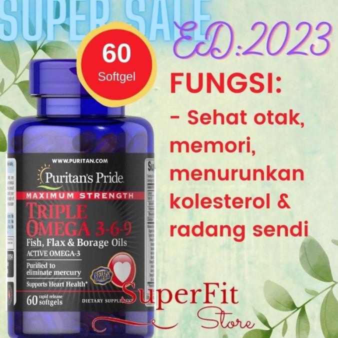 Puritan's Pride Max Strength Triple Omega 369 - 60 Softgel