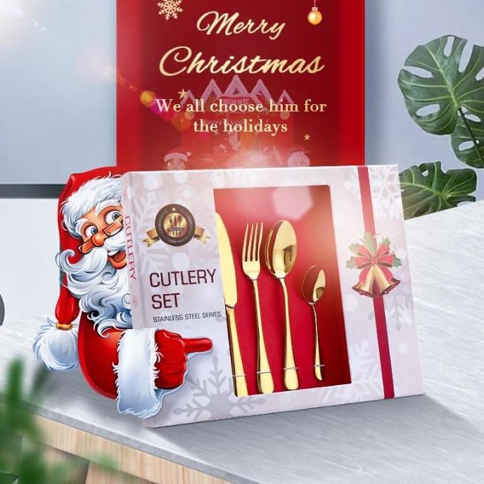 

HAMPERS NATAL CUTLERY SET 24PCS FREE BAG / CHRISTMAS GIFT BOX PACKAGE FDB85565DS