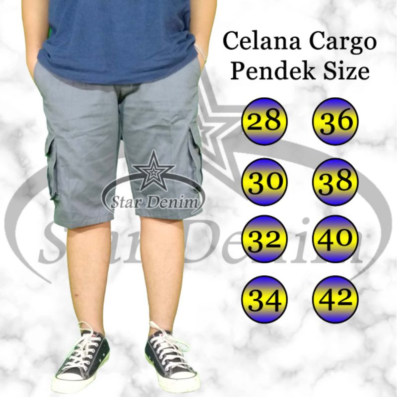 Celana Cargo Pendek Pria / Celana Cargo Kanvas Pria Star Denim Terbaru Premium / Celana Cargo Gunung Pria