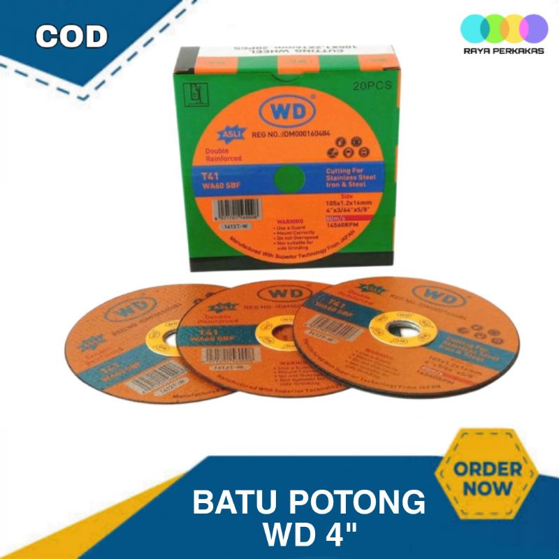 WD Batu Potong WD / Batu Gerinda Potong  4" ASLI