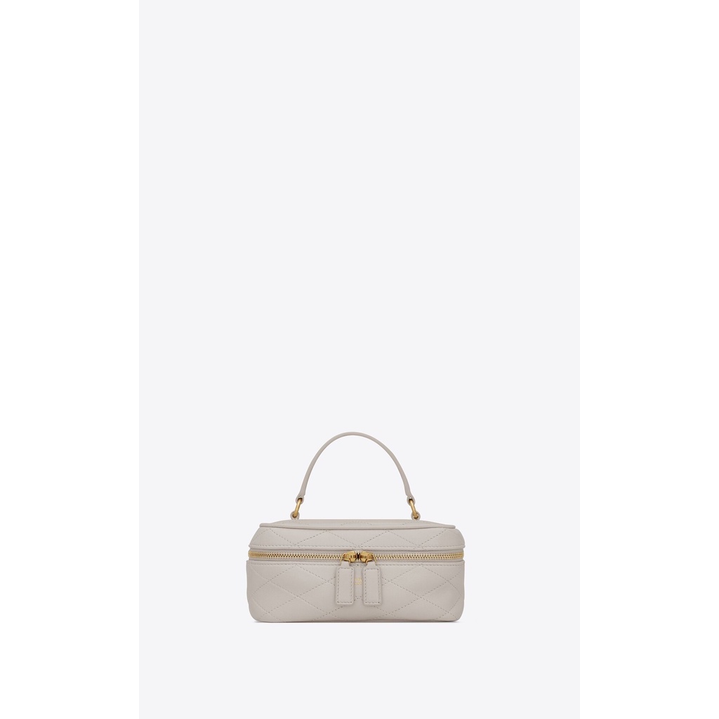 Saint Laurent YSL Mini Saint Laurent Quilted Sheepskin Cosmetic Bag/Chain Crossbody/Shoulder Bag