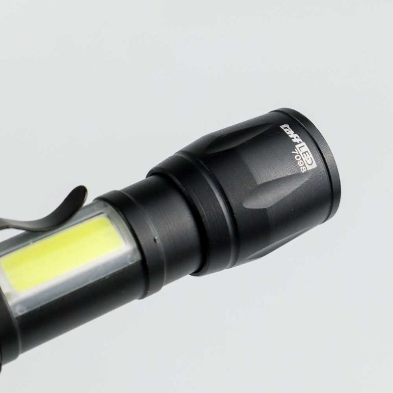 TaffLED Senter LED Mini Rechargeable Q5 dan COB 300 Lumens - 7098