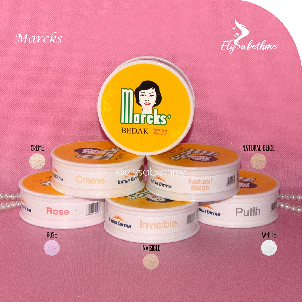 ✿ELYSABETHME✿ Bedak alami tabur BULAT marcks by kimia farma loose powder hasil natural anti wajah berminyak serap