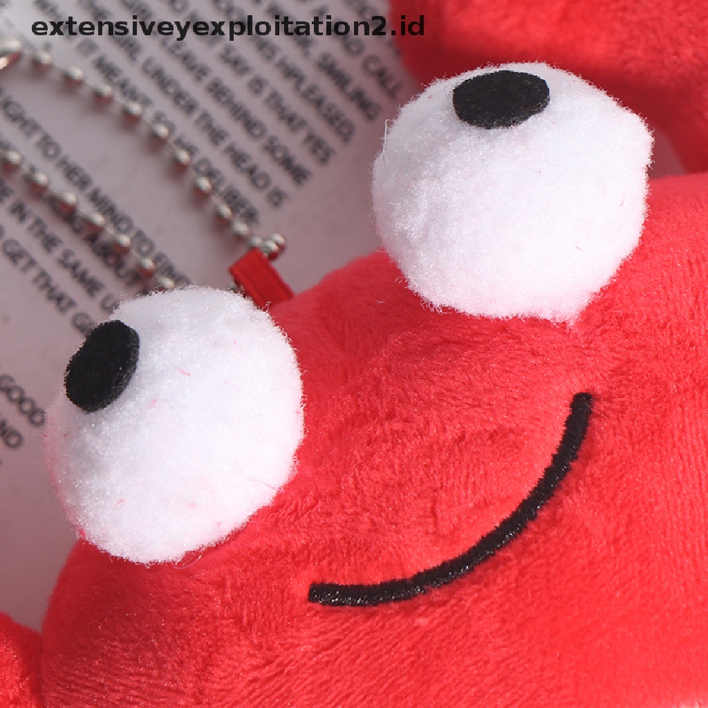 Mainan Gantungan Kunci Boneka Stuffed Plush Kepiting Merah Lucu