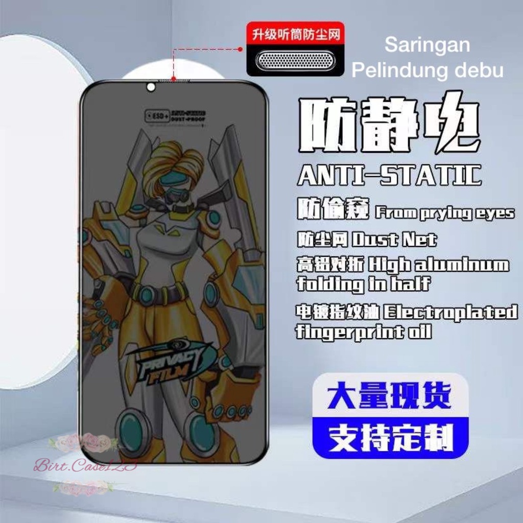 ANTI STATIC TEMPERED GLASS TG ANTI GORES KACA SPY PRIVACY ANTI SPY ANTI KEPO KUALITAS IMPORT JAPAN FOR IPHONE 7+ 8+ X XR XS XS MAX 11 12 13 MINI PRO MAX 14 PLUS 14 PRO MAX BC6760
