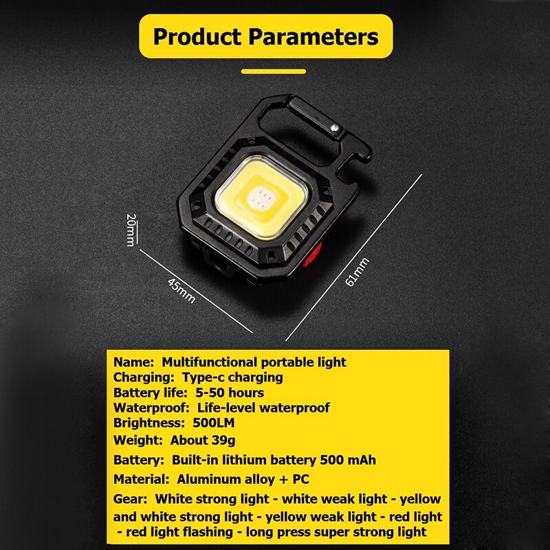 Lampu Senter Mini Super Terang Flashlight LED Portable Cas USB Charger