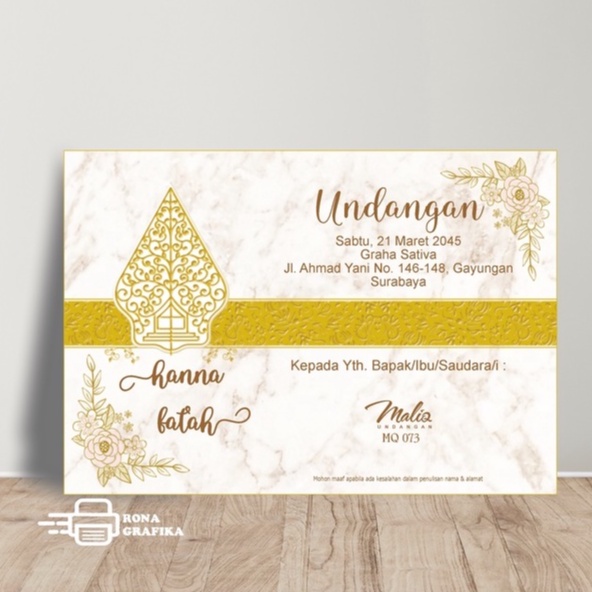 Jual Undangan Pernikahan Murah, Undangan Walimatul Ursy / Undangan