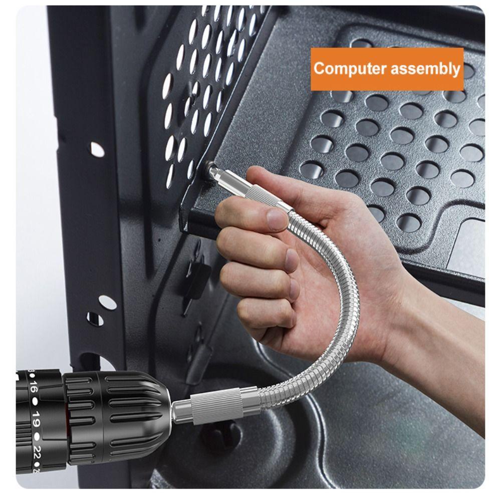[Elegan] Universal Soft Shaft Adjustable Alat Kunci Pas Manual Hex Shank Flexible Shaft Bit