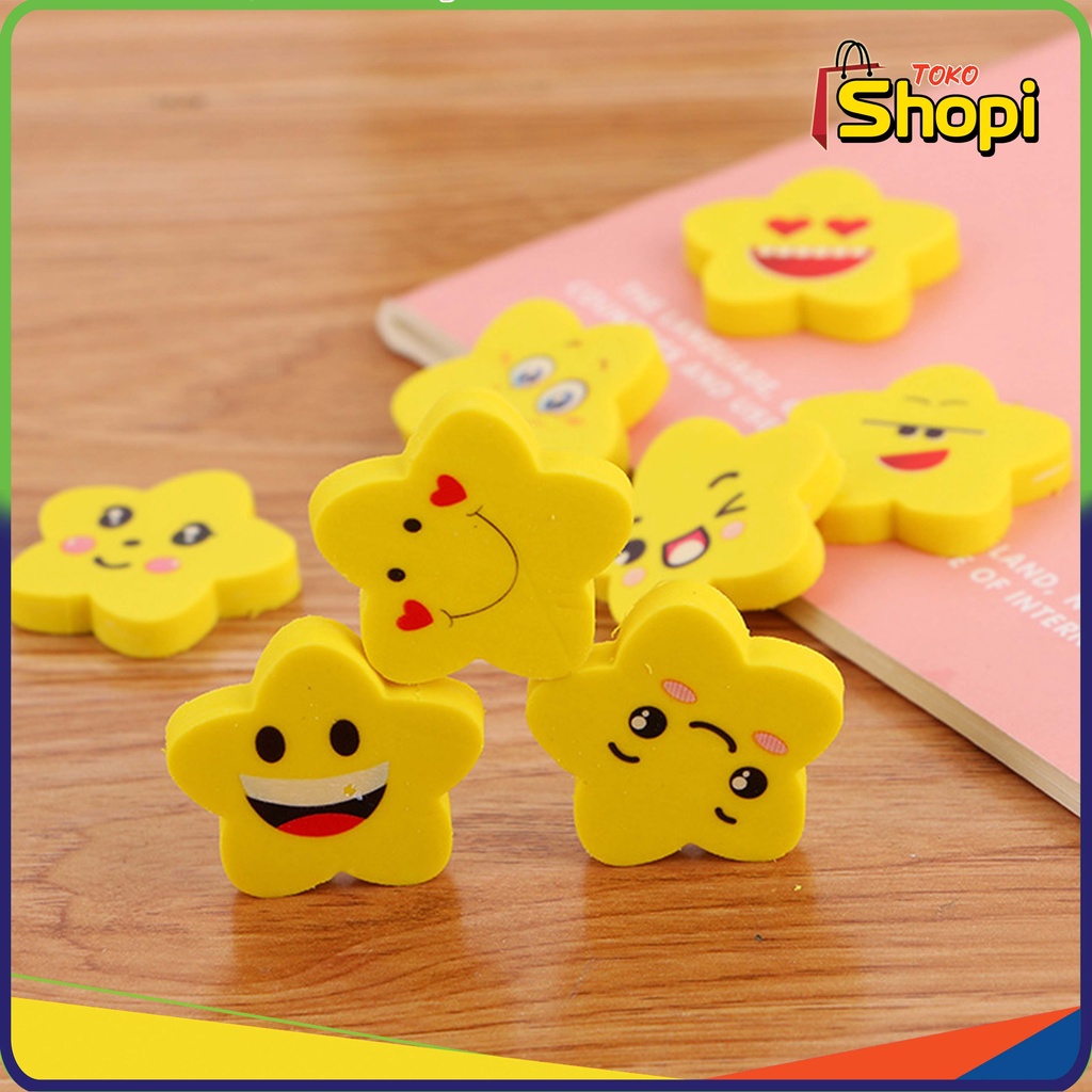 

Penghapus Pensil Bintang Karakter Emoji Smile Set 3pcs 891