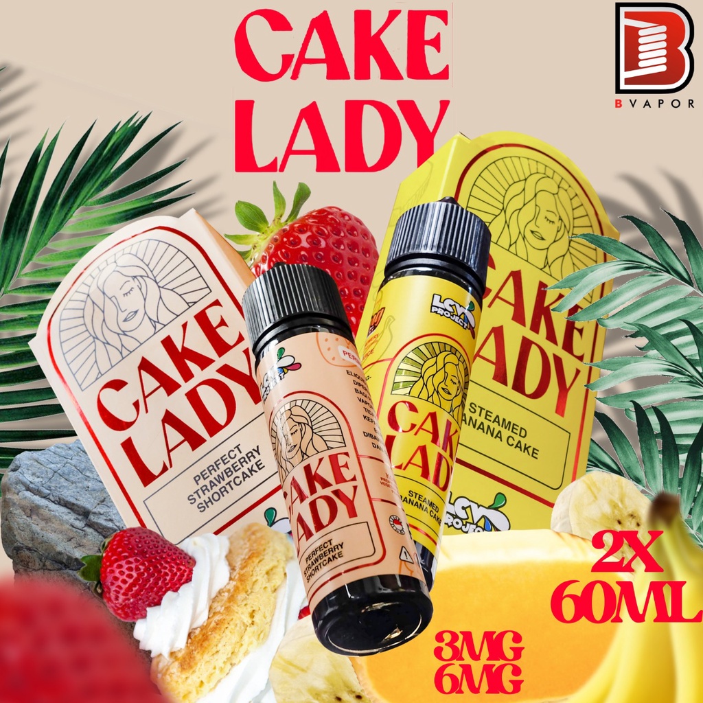 Jual [ FREE BASE ] LCV CAKE LADY BANANA CAKE STRAWBERRY SHORTCAKE