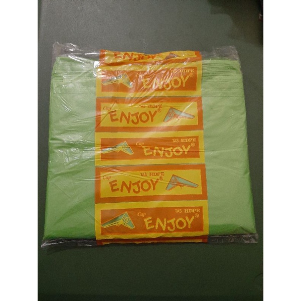 Plastik Kresek Warna Merk Enjoy/Kokok Ukuran 28/ Kresek HDPE/ Kresek Daur Ulang/ Kresek Kiloan/ Kres