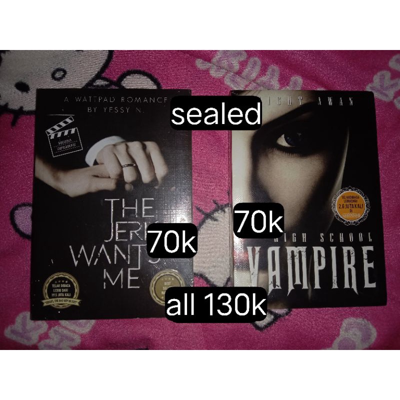 

2 Novel Wattpad Preloved High School Vampire and The Jerk Wants Me (Sealed)