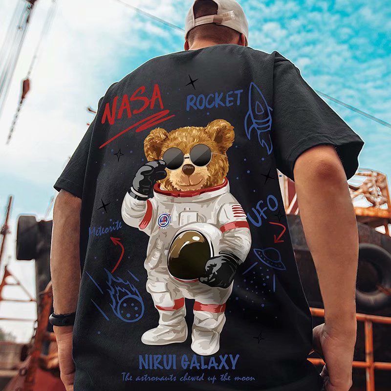 Baju Kaos T Shirt Distro Jepang Japanese Style Model Terbaru Cewek Cowok Gambar Karakter Bear Nasa N