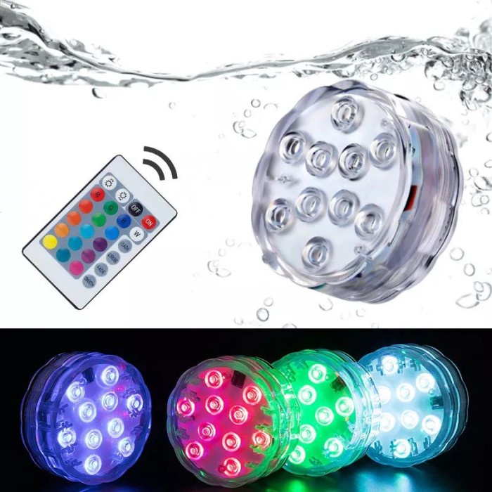 SALE Lampu LED Aquarium RGB Underwater Warna Warni pakai Baterai