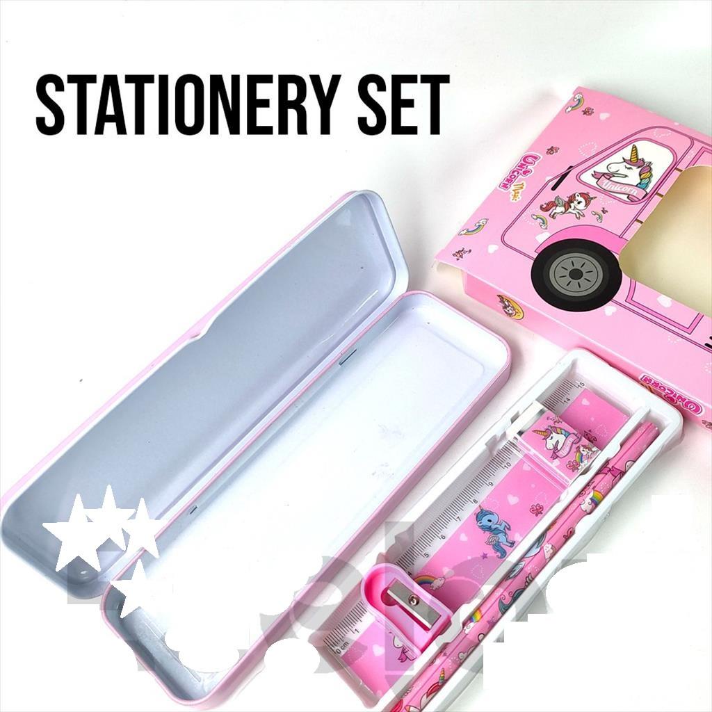 OTS 931. Stationery set Fancy 6in1 Paket Alat Tulis Karakter Peralatan Tulis Sekolah Souvenir Ulang Tahun Kado Hadiah