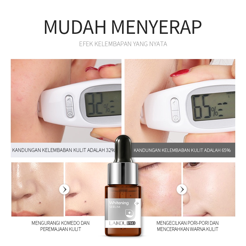 LAIKOU PRO Serum Mencerahkan Wajah Menghilangkan Flek Hitam Essence 12ml
