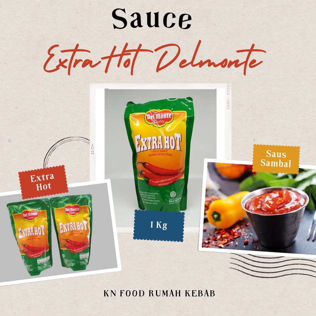 Saos extra hot Delmonte - Sambal Delmonte Extra Hot 1 Kg