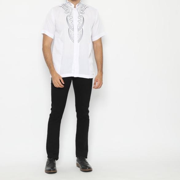 SHOHIB Baju Koko Lengan Pendek ZUBAIR - Biru Muda, M