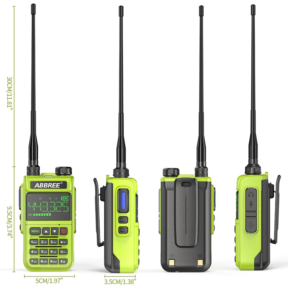 ABBREE AR-518 - Walkie Talkie 10W Power Air Band 108-660MHz Frequency - Radio Panggil Terbaru dengan Fitur Terbaru dari ABBREE