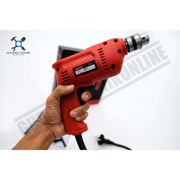 Mesin Bor Tangan Listrik Bolak Balik 350 Watt 10 mm IT 60 INOTEC / Electric Drill Variabl;e Speed 10 mm 350 W IT60 INOTEC