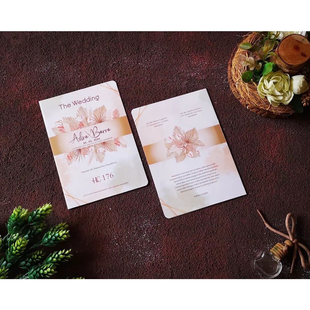 

UNDANGAN PERNIKAHAN MURAH ELEGAN HC 176