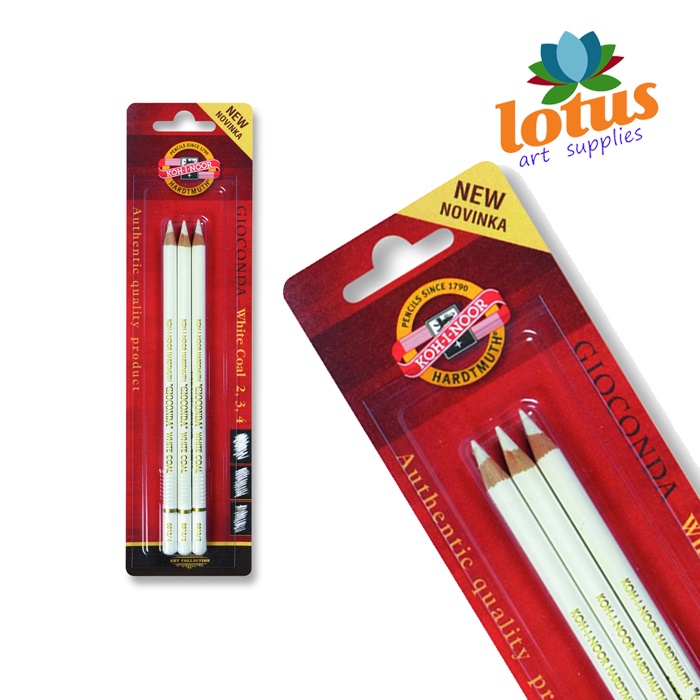 

KOH-I-NOOR Gioconda White Coal Pencil Set 3