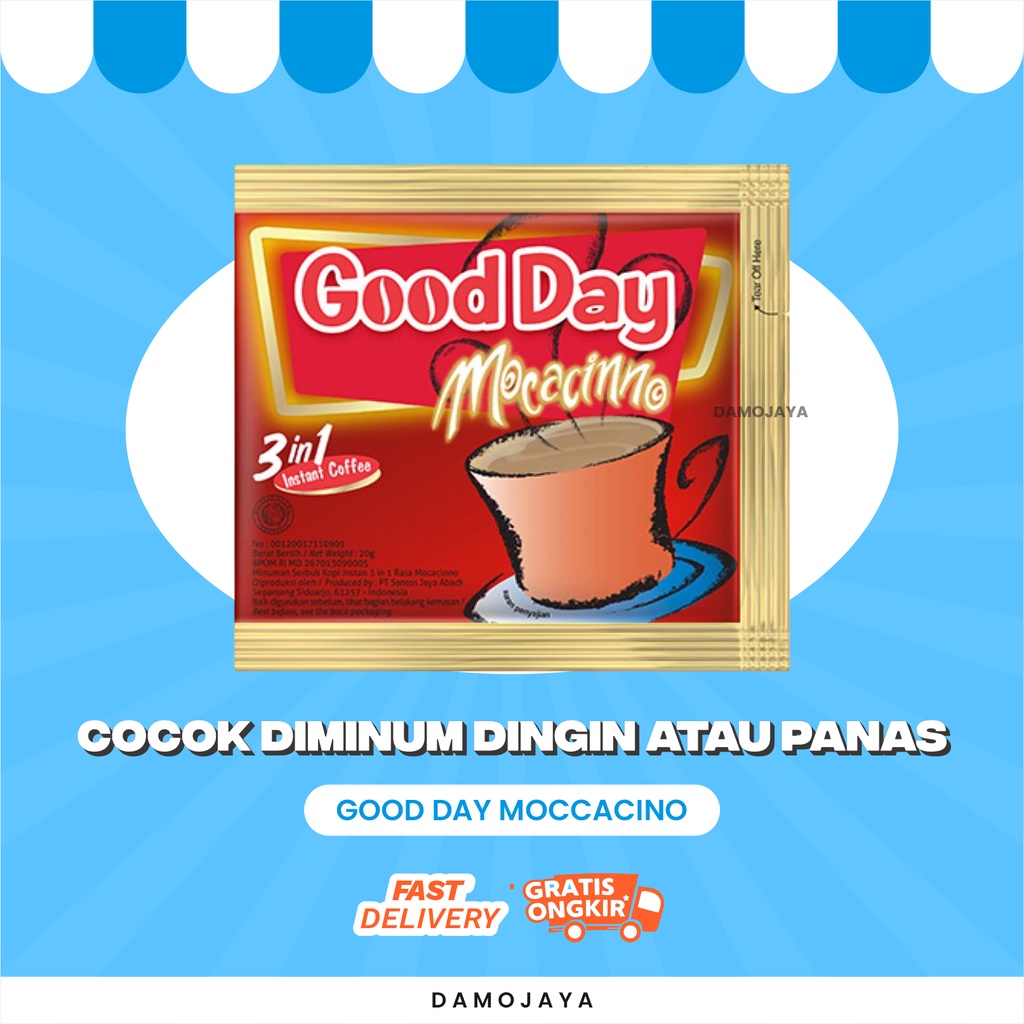 

Kopi Good Day Moccacino Minuman Instan Seduh Terlaris Termurah Best Seller By Damo Shop