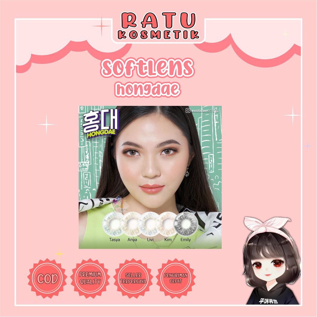 ❤ RATU ❤ Softlens Hongdae Exoticon X2 | Normal Diameter 14.2mm | Soflens Hong Dae Korea