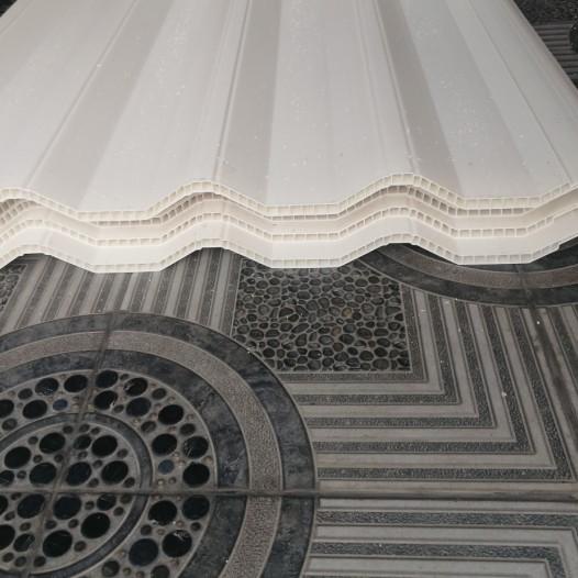 Atap uPVC Sunpanel 12mm (Putih, Biru, dan Semi-Transparan) Sun Panel - Putih