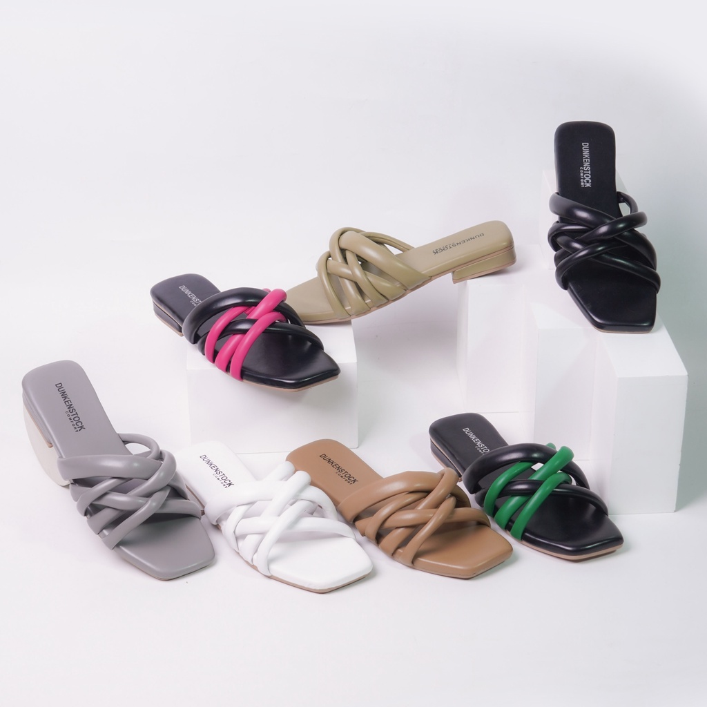 DUNKENSTOCK ANNA Sandal wanita casual sendal teplek slop model silang nyaman