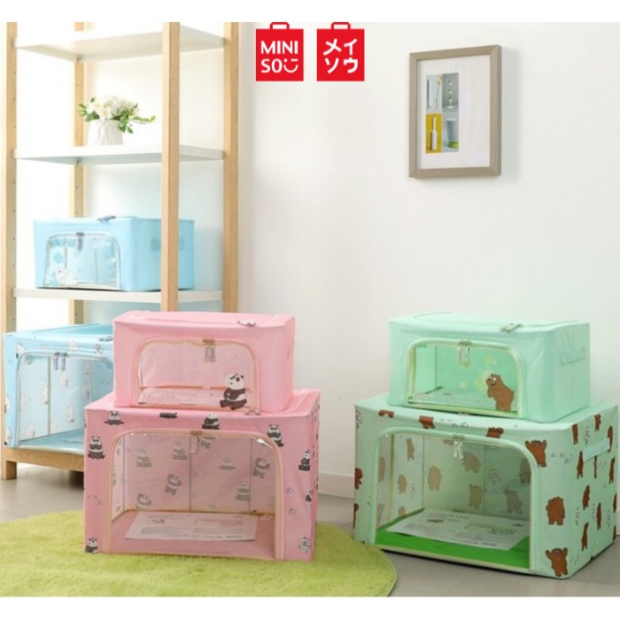 MINISO DENPASAR We Bare Bears Collection 5.0 Storage Box Keranjang Belanja Kotak Penyimpanan